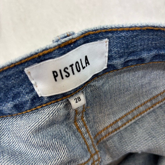 Pistola Blue Distressed Boyfriend Jeans Size 28 Style#P6626KEE-ATD‎ - Picture 10 of 13